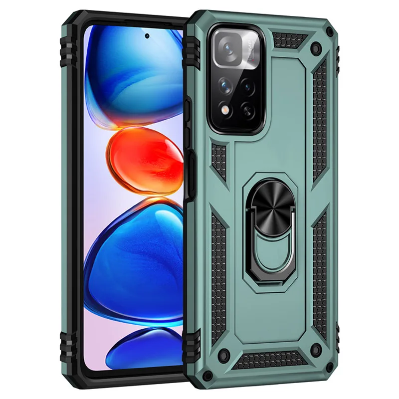 Stoßfestes Rüstungsgehäuse für Xiaomi Redmi Note 11 11S 11T 10 Pro 10T Mi 12 12X POCO X3 GT 10C M4 X4 5G F3 Holde Metallring_voghion.com