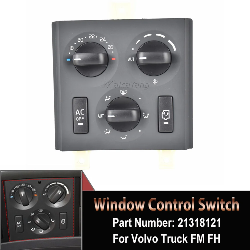 

21318121 Car Combined Switches For Volvo AC Control Panel Switch With Temperature Sensor Air Cond Control Unit Heater 21318123