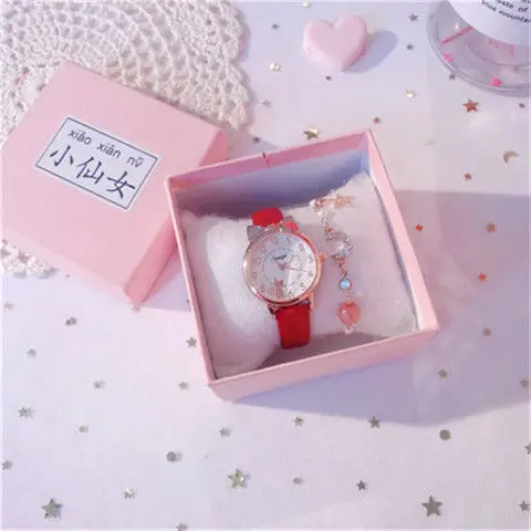 Simple Waterproof Sporty Cute Girl Fresh Quartz Watch Cartoon Watch Birthday Gift For Best Friend 3