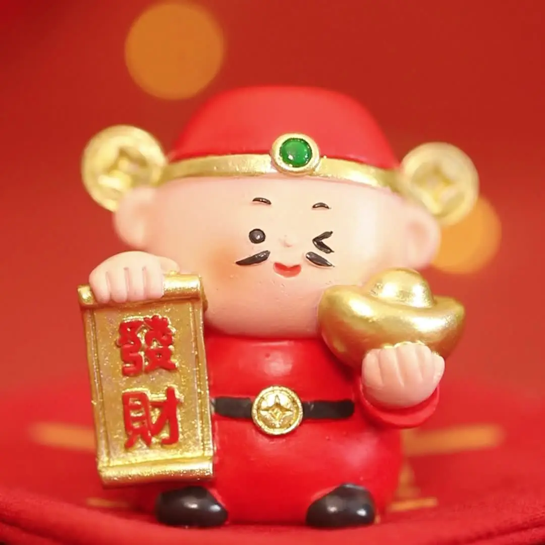 Roogo Бог Фортуны статуэтка из смолы