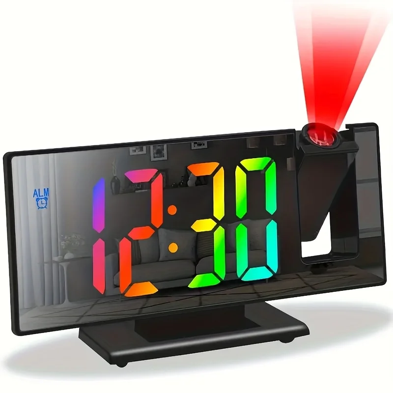 1PC Digital Alarm Clock with Projection ,support backward projection forward projection, Temperature Display, Adjustable Bright