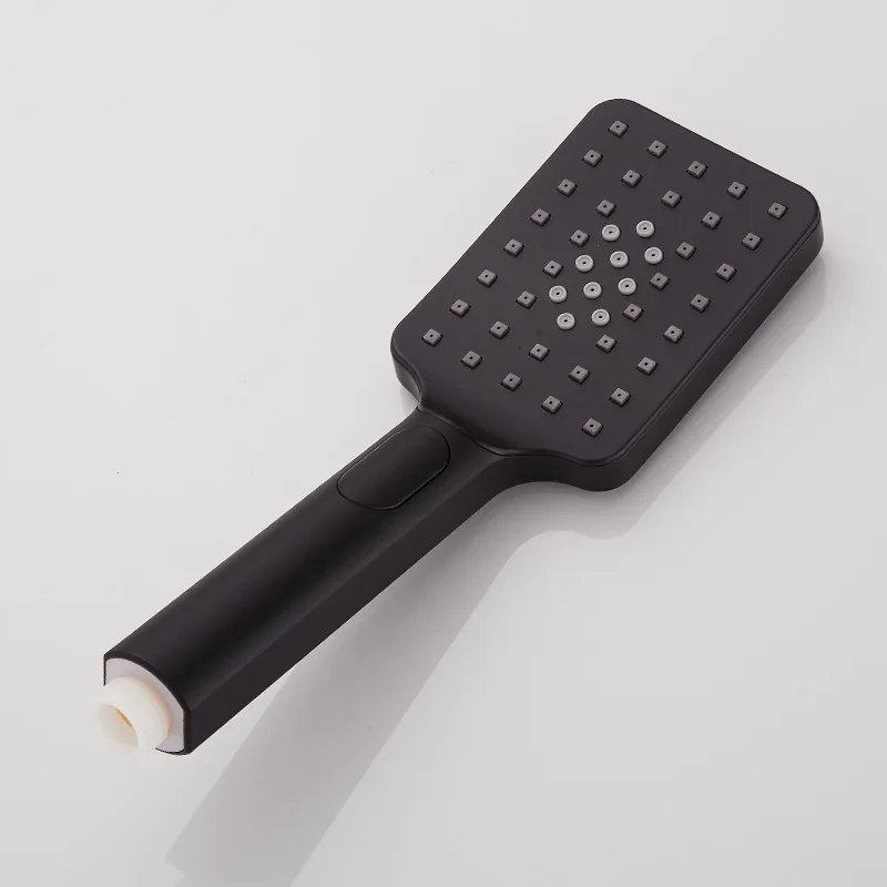 Black European Style Brass Shower Head Set With Three Functions High Pressure Spray For Home Bathroom Cold Hot Water System 5