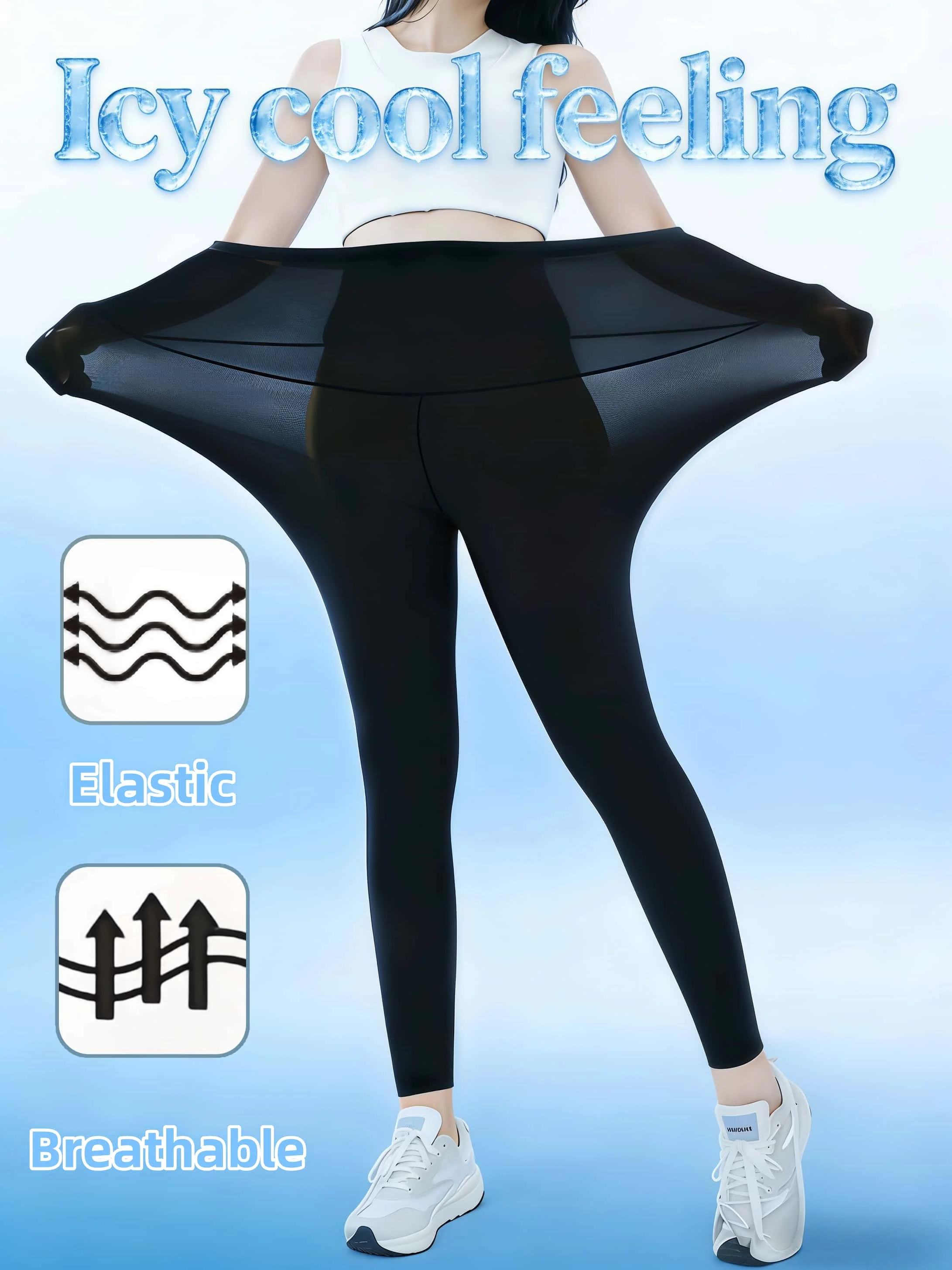 Women's Cooling Breathable Yoga Pants High Waist Stretchy Comfortable Elegant Casual Yoga Pants for Daily Wear Workouts 1