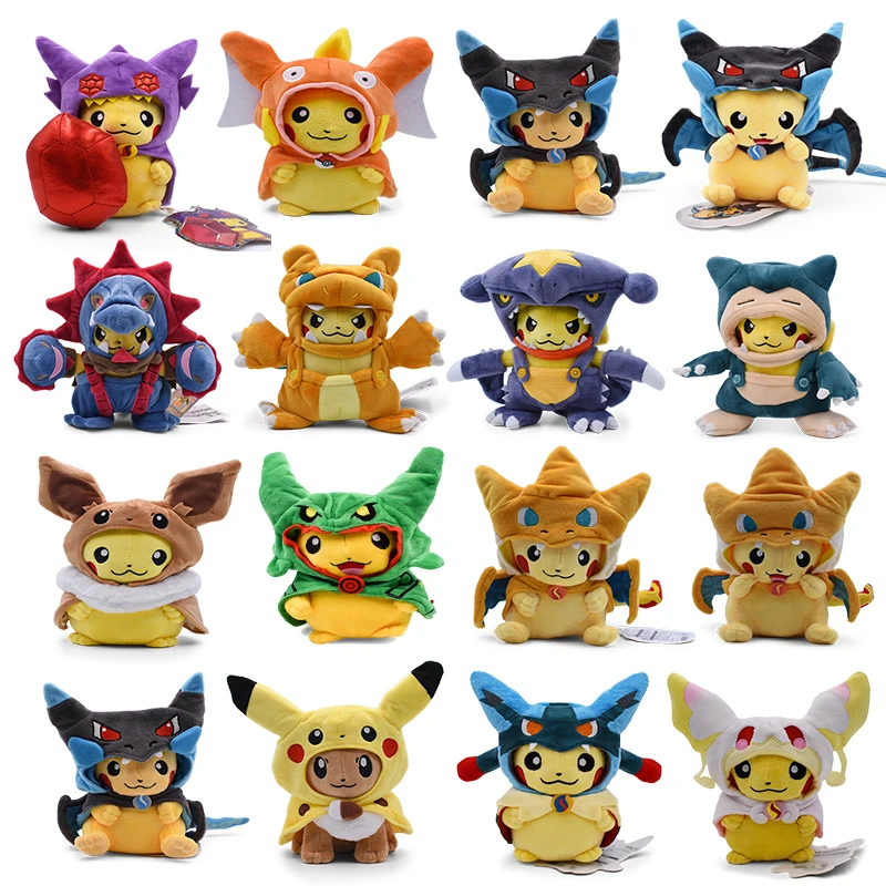 Pokemon Plush Toys 24 Styles Pikachu Cosplay Special Series Eevee Charizard  Snorlax Lucario Mimikyu Rayquaza Classic Characters