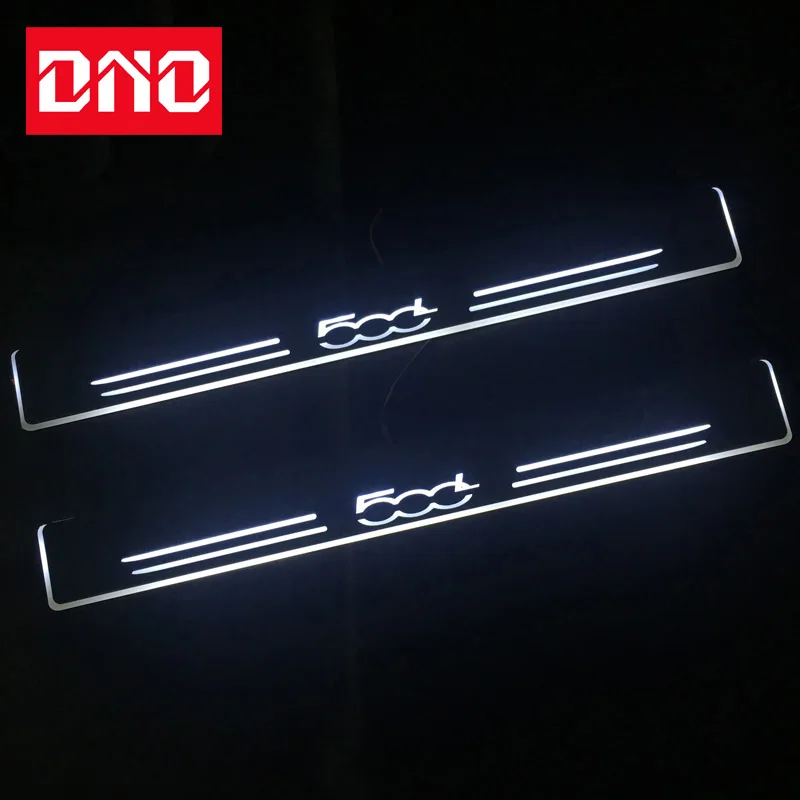 Trim Pedal Led Car Light Davanzale Battitacco Piatto Pathway Dynamic Streamer Lampada Di Benvenuto Per Fiat 500L 2013 - 2019 Accessori Per Auto