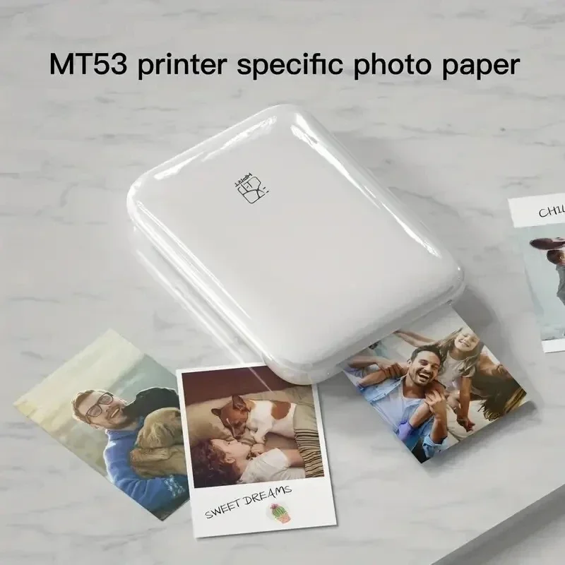 GlowMartHPRT MT53 Mini Pocket 3 Inch Mini Bluetooth Wireless Photo Printer Portable Color Photo Printer Usb Printers &
