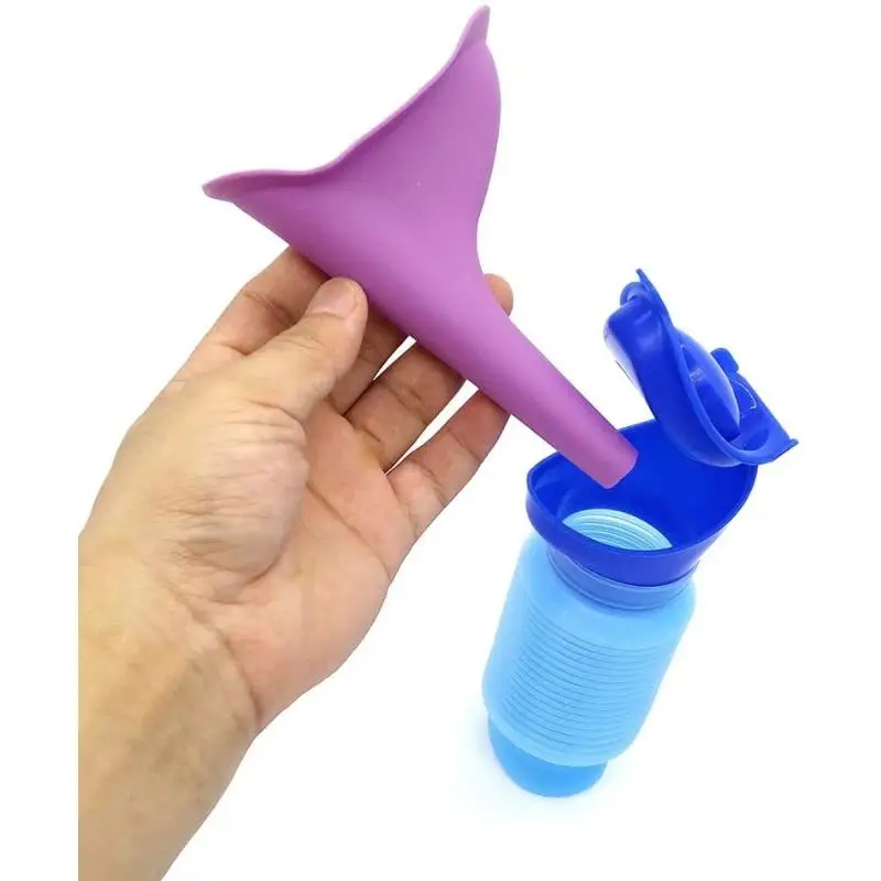 750ML Portable Standing Pee Bottle Shrinkable Adult Urinal Car Travel Outdoor Camping Women Kid Pee Bottle Auto Accessories