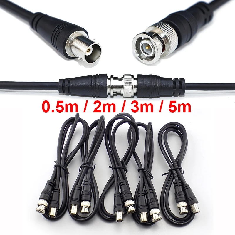 

BNC Male to Female Plug CCTV Extension Coaxial Line BNC Cable Security Monitoring Camera Accessories 0.5m 2m 3m 5m