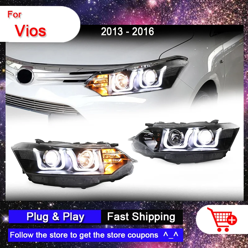 

Улучшенные Автомобильные дневные ходовые огни для TOYOTA Vios 2013-2020