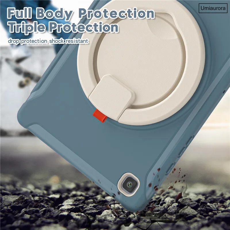 360 Rotation Handle Cover for Samsung Galaxy Tab S7 FE S8 Plus SM-T730 A8 10.5 SM-X200 A7 Lite T220 Tablet Shockproof Case Funda
