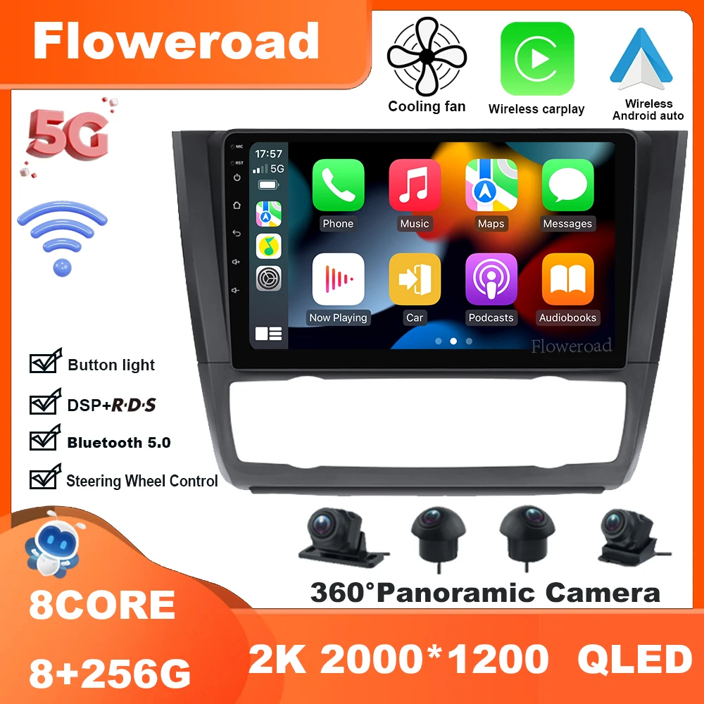 

9 Inch Android 13 For BMW 1 Series E81 E82 E87 E88 2004-2012 Multimedia Player Navigation stereo GPS Carplay Auto 5GWiFi BT5.0