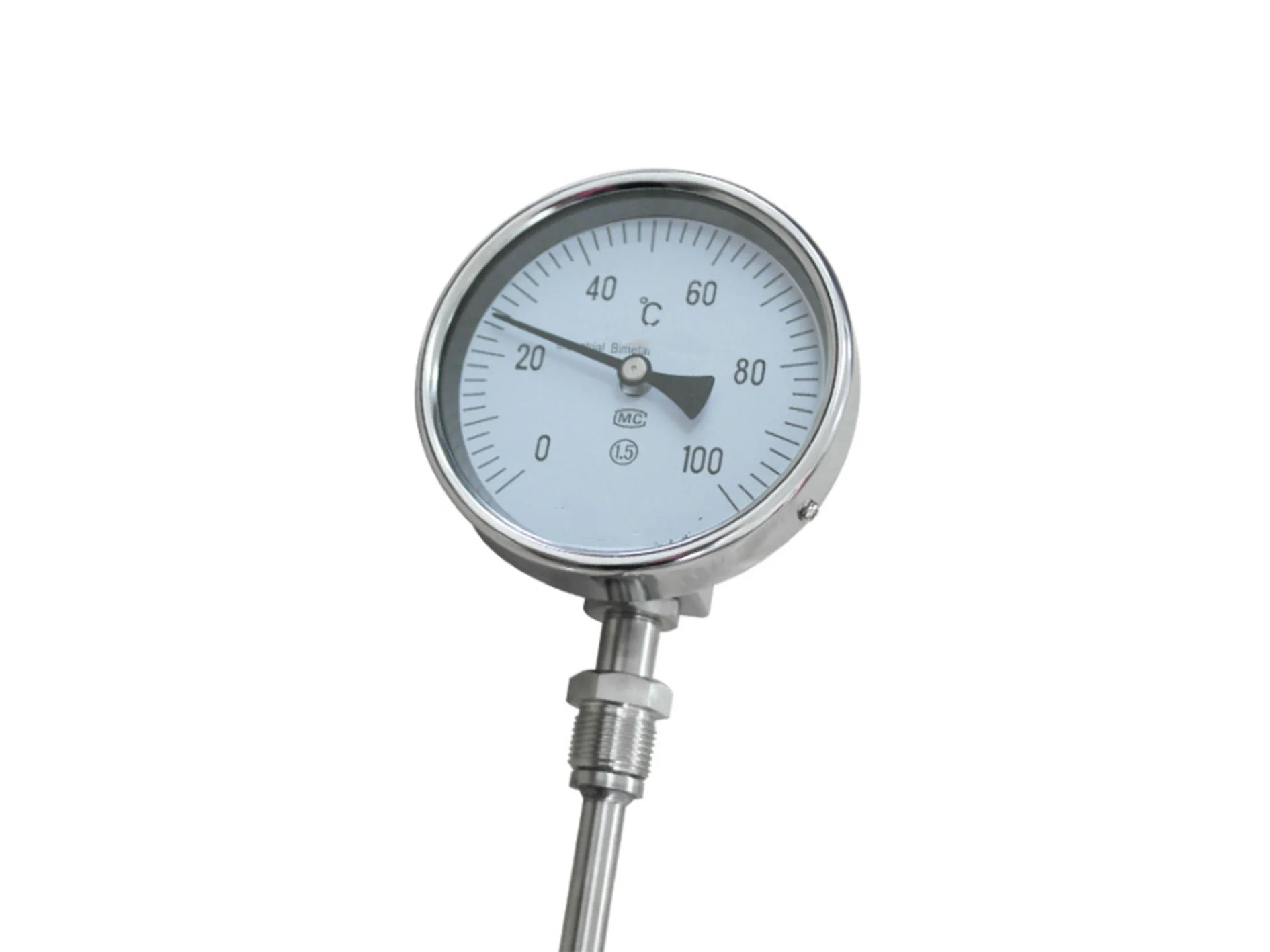 

100mm Diameter WSS Industrial Oil Temperature Gauge Bimetal Thermometer