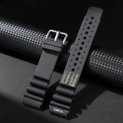 Enhanced Rubber Diver Sport Watch Strap - Durable and Versatile Watchband - 22mm (Resin Ring)