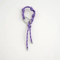 Handmade Korean Charm Colorful Rope Keychain - Y2K Fashion Bag Accessory & Jewelry Gift (PURPLE)