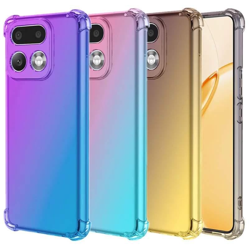 Shockproof Gradient TPU Protective Clear Cover Case