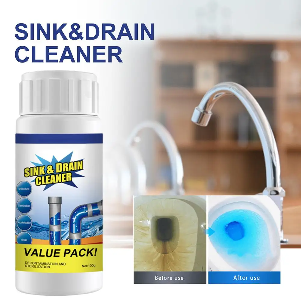 Acssart Sink and Drain Cleaner Wild Tornado Sink and Drain Cleaner Fast Foaming for Kitchen & Pipes