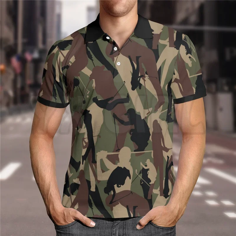 2024 Summer shirts women for men Skull Golf Polo Shirt 3D printed Short sleeve t shirts Tops camisas
