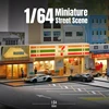 1/64 Car Garage Miniature Scene Figure Dolls City Streetscape Model, Suitable for 1:64 JKM CCA Mini Car PVC Collection Gift 1