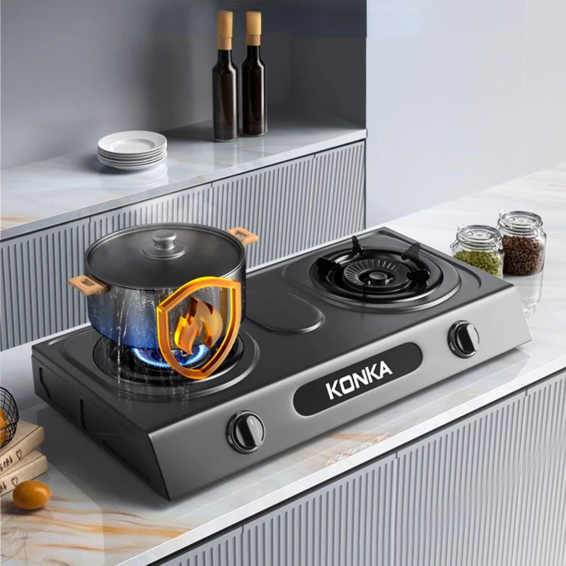 Gas Stove Double Burner Household Natural Stove Desktop Fierce