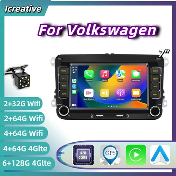 Radio de coche Android para Volkswagen Passat B6 B7 CC VW Golf 5 6 Polo 6R Jetta EOS Universal Multimedia inalámbrico Carplay navegación 1
