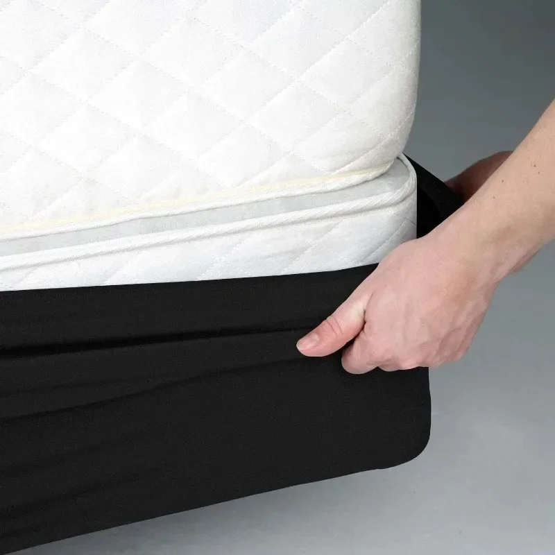 Description Picture 3 of itemBox Spring Cover Hotel Quality Wrap Around Bed Skirts-Mattress Protector Encasement-Easy To Install Twin/Full/Queen/King