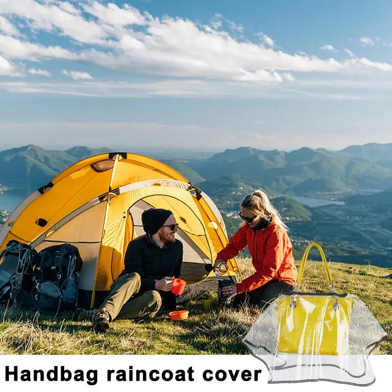 Handbag Raincoat Clear Rainproof Bag Covers For Handbag Lightweight Portable Pack Rain Cover Umbrella For Hiking Camping