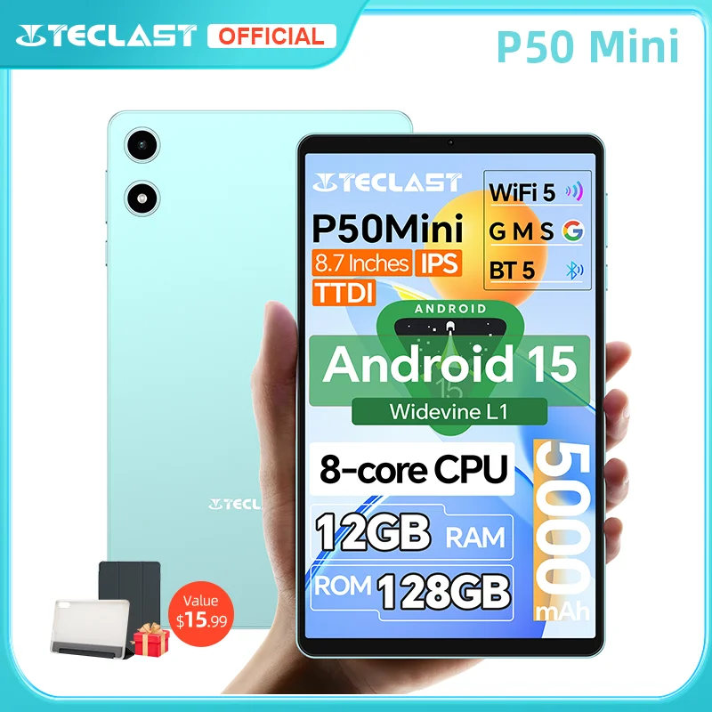 Teclast P50 Mini Tablet Android 15 8.7