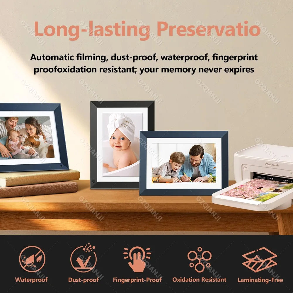 300DPI HPRT CP4100 블루투스 포토 프린터 4x6인치 열전사 포토 용지 컬러 리본 데스크탑 프린터 가정용