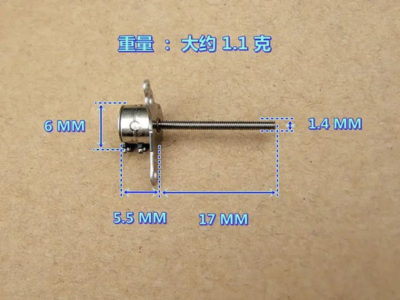 2-phase 4-wire mikro mini miniaturní 6mm precizní krokového motorový krokování 17mm dlouhé šachta lineární lodní šroub digitální kamera čočka
