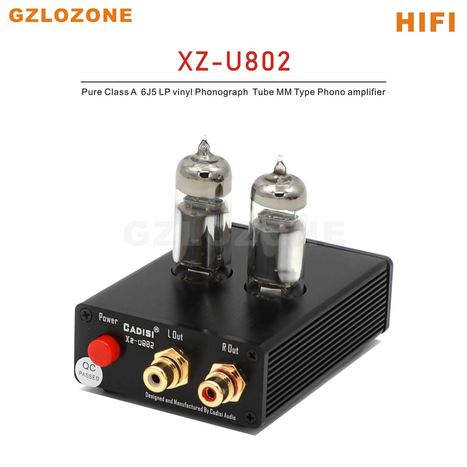 

XZ-U802 HIFI 6J5 Tube MM Type Phono Amplifier Pure Class A LP Vinyl Phonograph Preamplifier