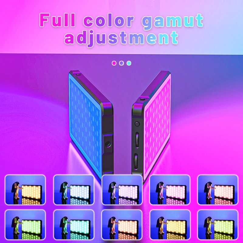 ENEGON Lumière Vidéo LED RGB 10000mAh - 276 Perles LED Avec ENEGON Lumière Vidéo LED RGB 10000mAh - 276 Perles LED Avec