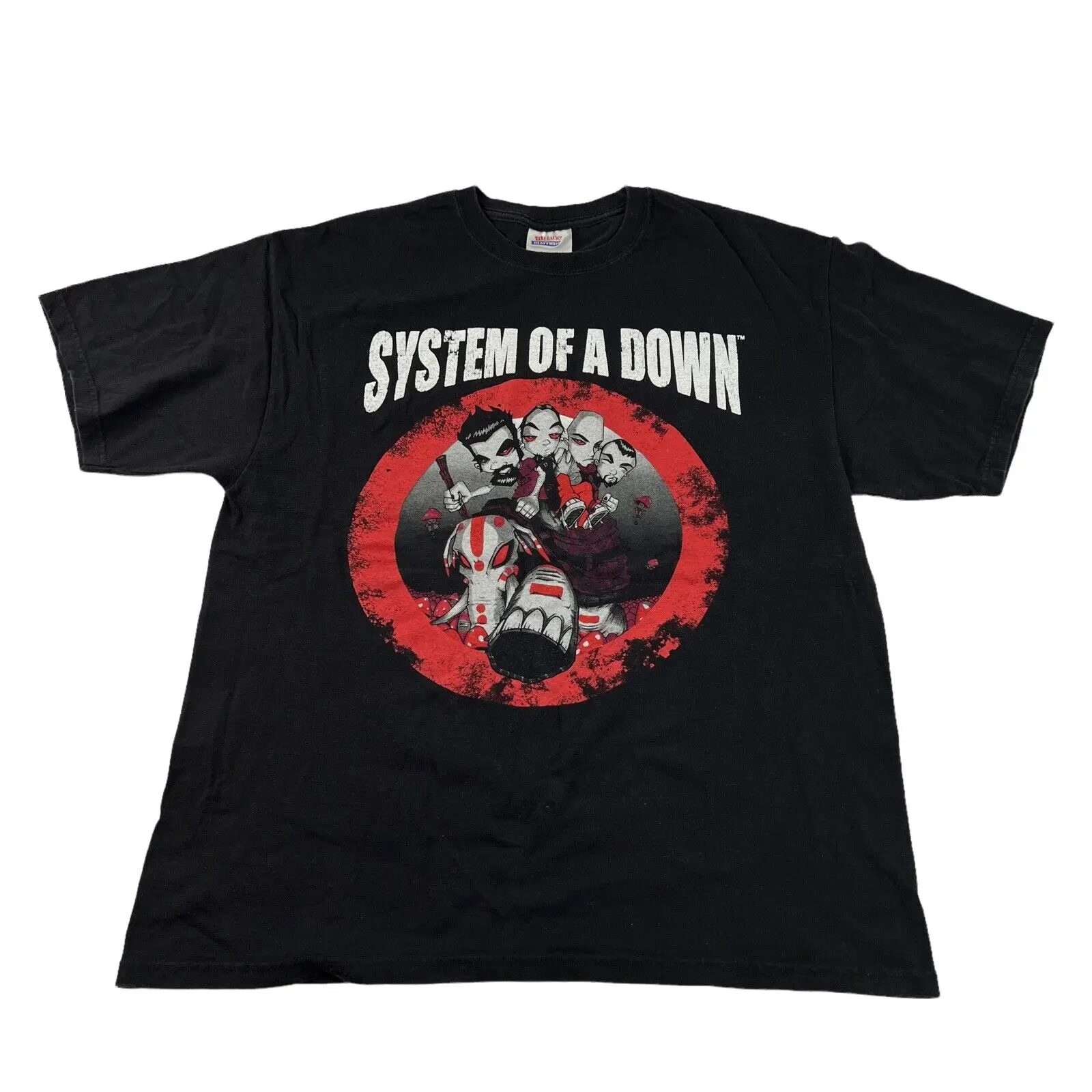 System Of A Down Shirt Uomo Grande Elefante Nero Kombucha Fungo Persone Y2K