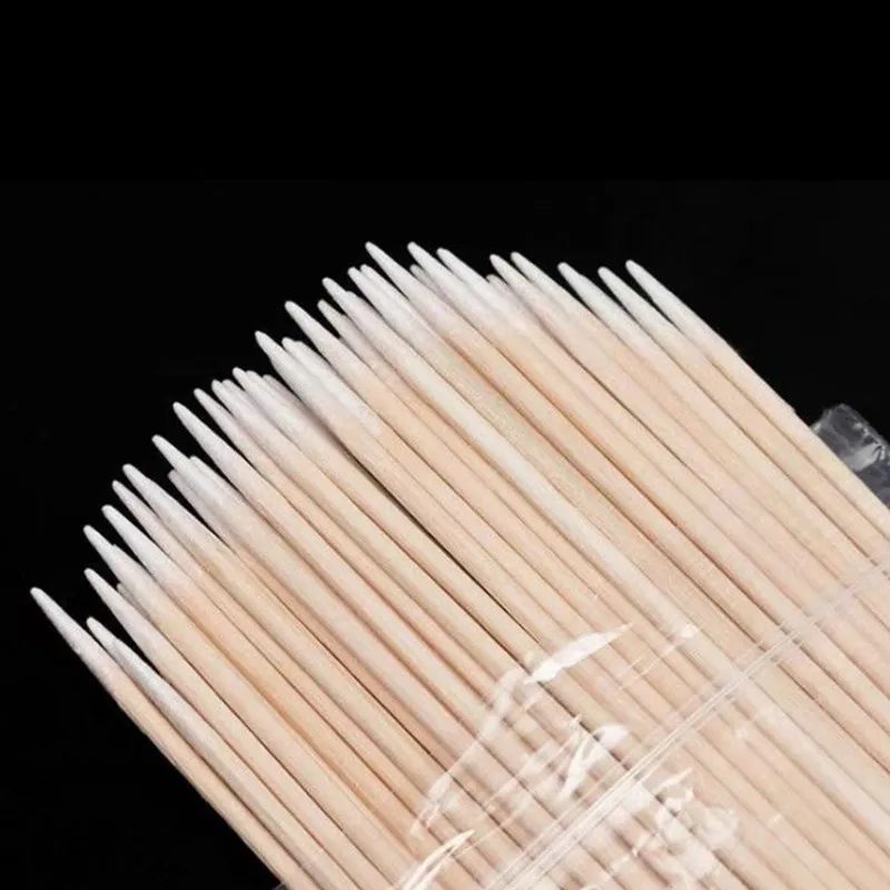 Disposable Cotton Swab Lint Free Micro Brushes Wood Cotton Buds Swabs for Ear Clean Eyelash Extension Glue Removing cotton swabs wood cotton swabs disposable cotton swabs