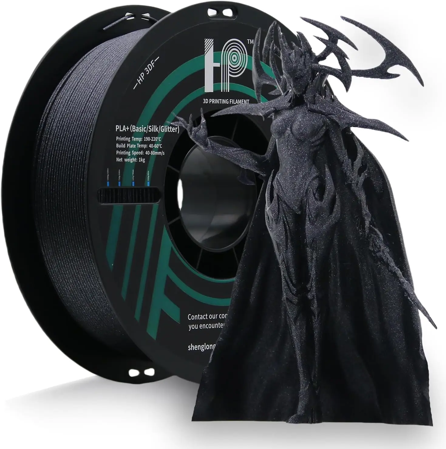 High-Precision 3D Printer Filament, PLA, 1.75mm, 1KG Spool (2.2 lbs)