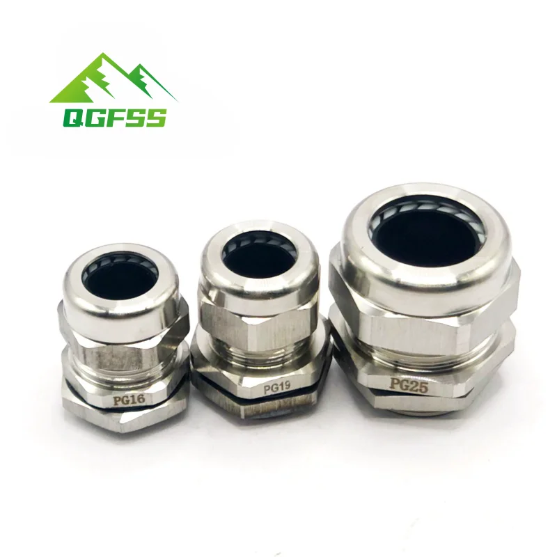 Waterproof Cable Gland 304 Stainless Steel Glands IP68 PG7 PG9 M12 M16 Metal Joint PG13.5 M20*1.5 Cable Fixing Seal Joint 1Pcs cable gland