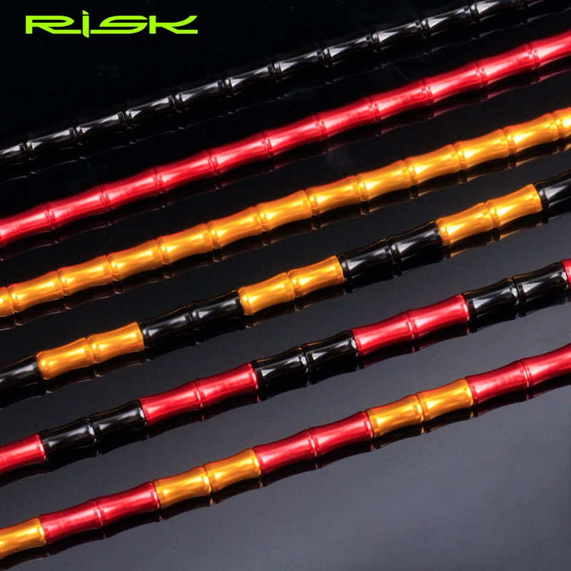 

RISK MTB/Road Bicycle Bamboo Link Cable Set CNC Aluminum Alloy Elite Links Line Pipe Kit Shift/Brake Housing Joint Tube Suit