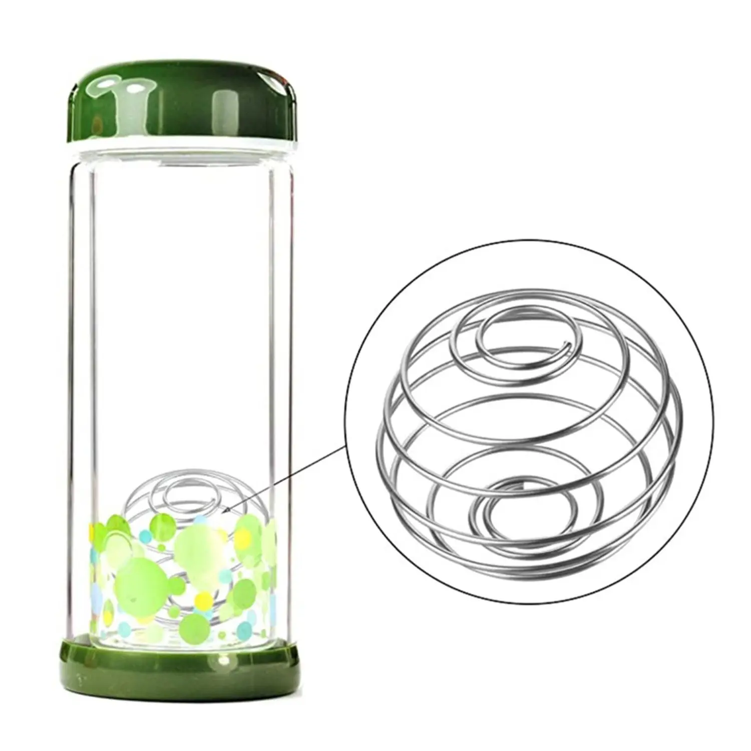 1PC New Dessert Tool Stainless Steel Shaking Cup Blender Wire Ball Mixed Agitator Protein Mixer