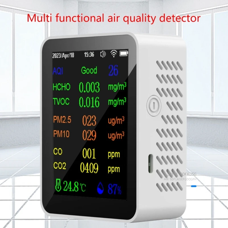 

Automations Alarm Detector Analyzers Temperature Humidity CO2 Meter Monitor Air Quality Analysis Tester Home Living RoomDropship