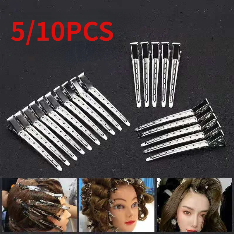 

Woman Hair Care Clips Metal Steel Hairdressing Sectioning Clip Clamps Barber Hair Cut Use Styling Tools Hair Root Fluffy Hairpin