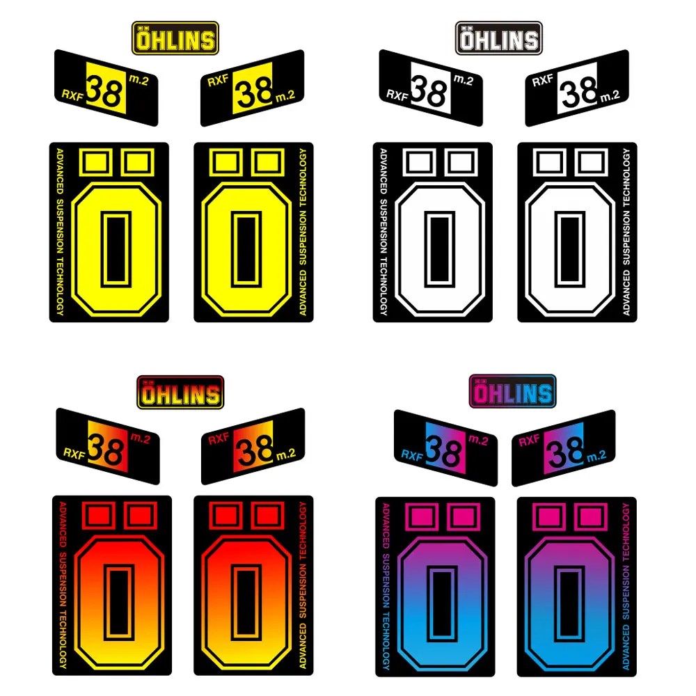 Front Fork Sticker For Ohlins RXF38 m.2 Mountain Bike MTB Bicycle Cycle