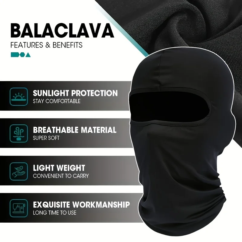 3 Pieces Quick-dry Balaclava Sports Full Face Mask Soft
