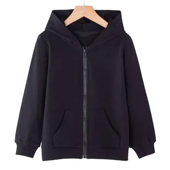 Kids Solid Zip Hoodie 1