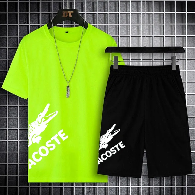 2022 Men's Sports Suits Quick Dry Running Clothes Set Gym Fitness Football Uniforms Summer Sportswear mens 2 piece set