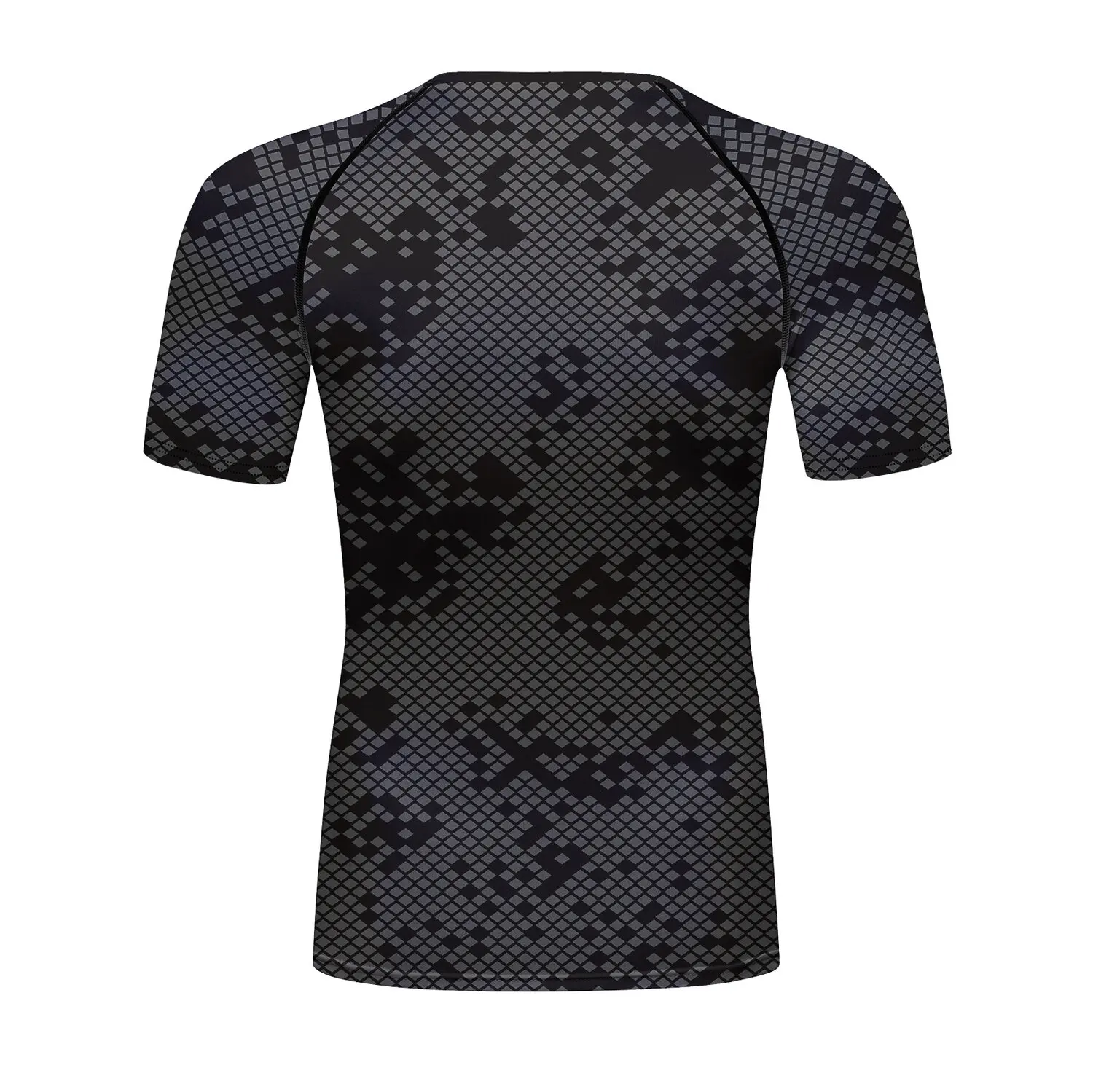 Men's Compression Shirts Short Sleeve Printing Dry Fit T Shirt Fitness Running Athletic Workout Sports Baselayer Tee (221512)