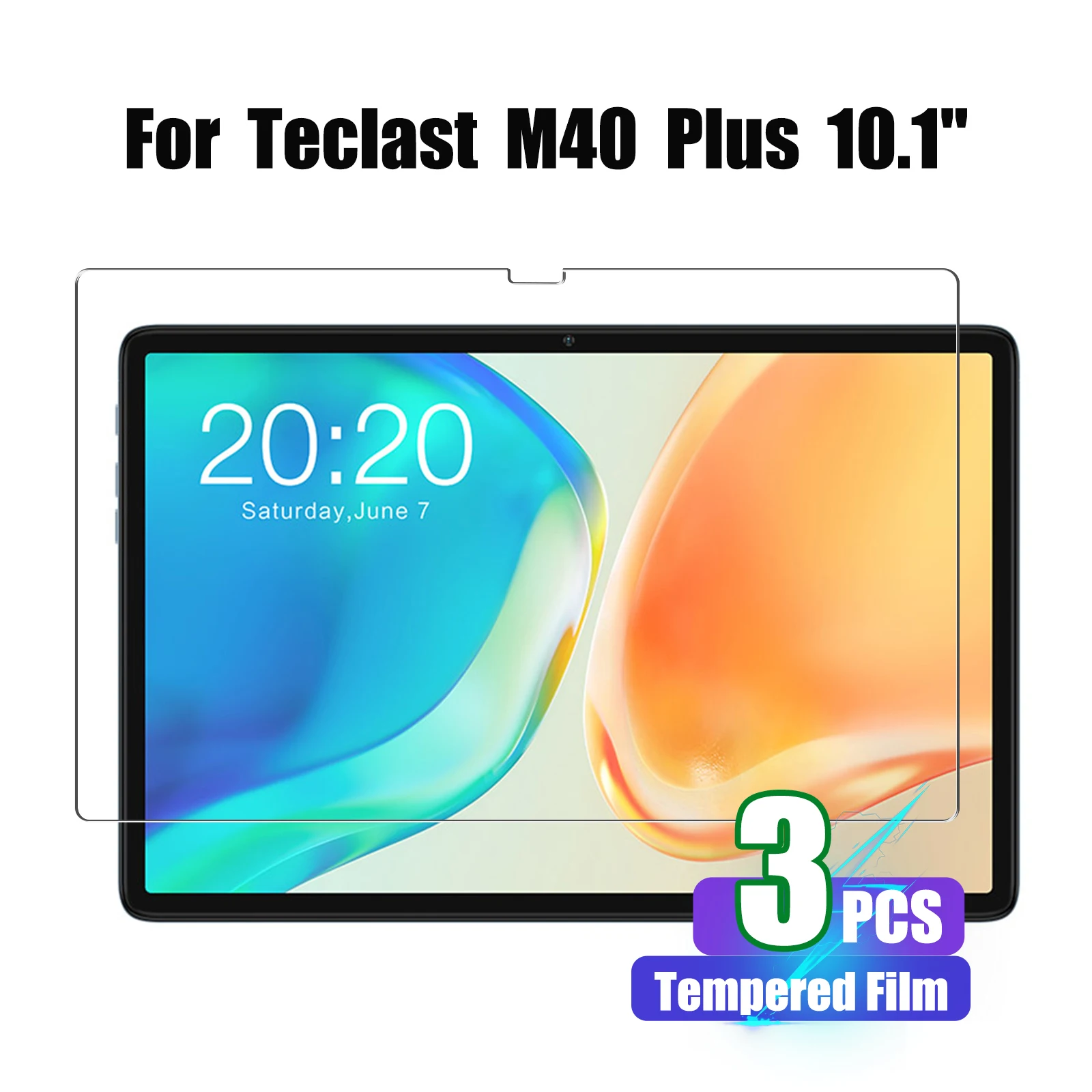 

Screen Protector for Teclast M40 Plus 9H Hardness Bubble Free Tempered Glass Film for Teclast M40 Plus 10.1 Inch