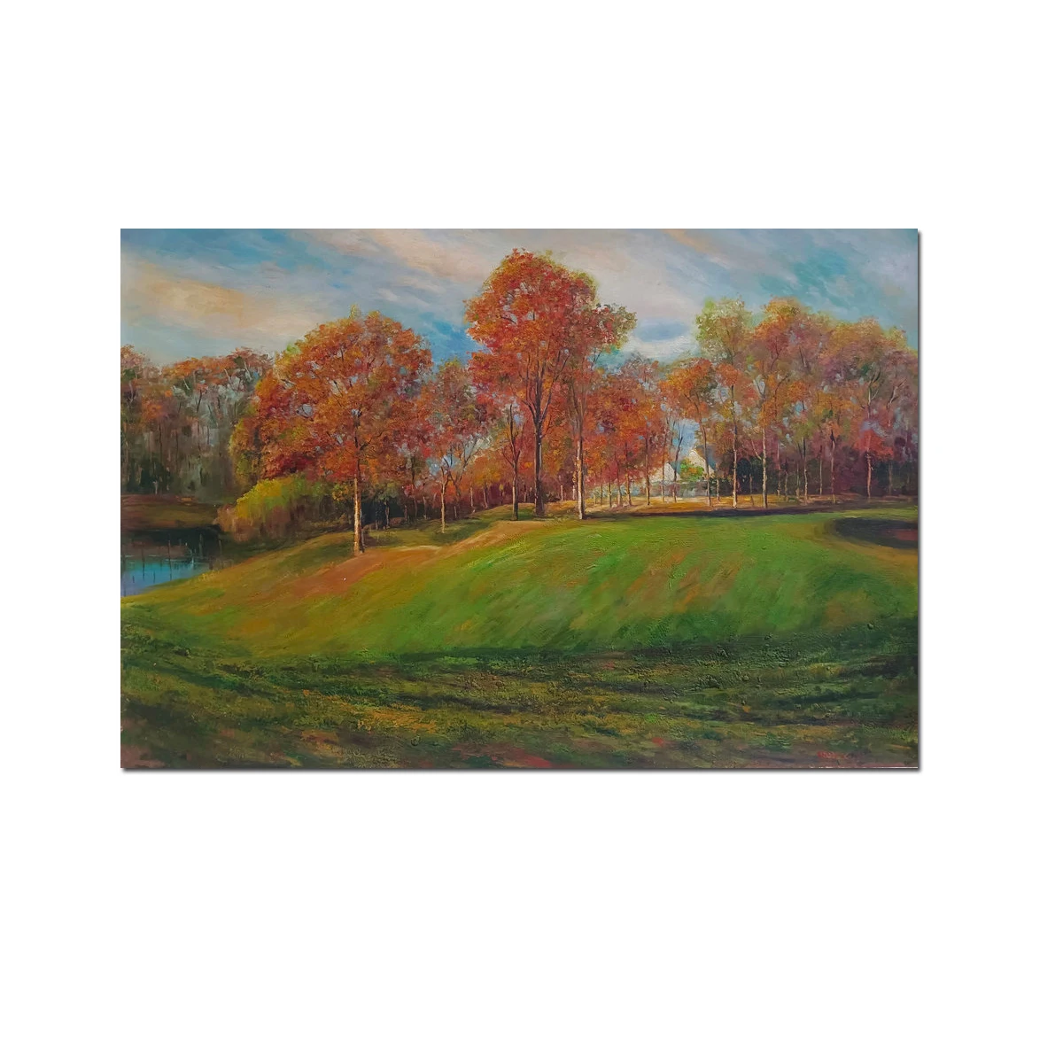 

Handpainted Classical IMPRESSIONISM Forest Landscape Oil painting Reproduction On Canvas Wall Art Home Decor Artwork