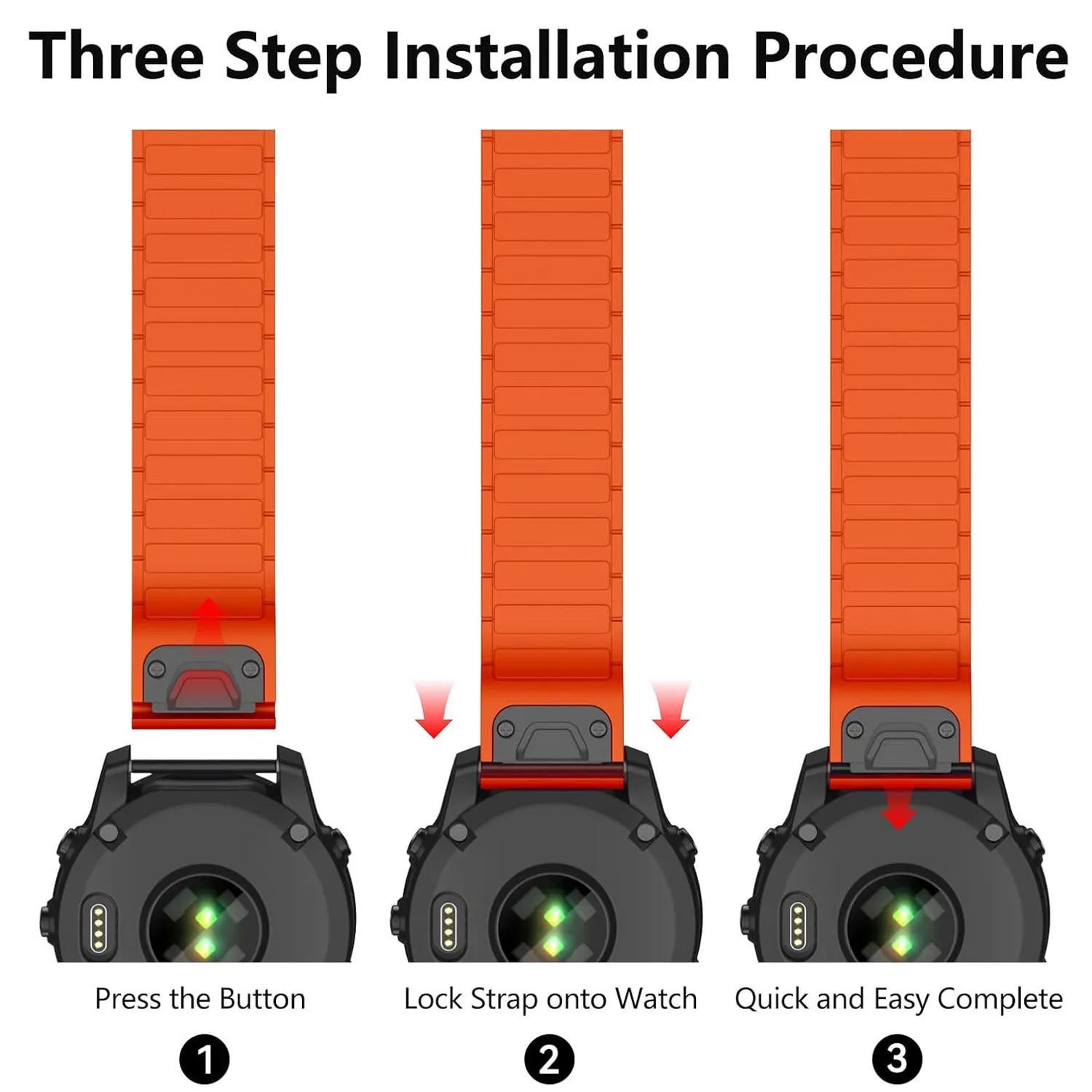 Magnetic Silicone QuickFit Strap - Available in 20mm, 22mm, 26mm Sizes
