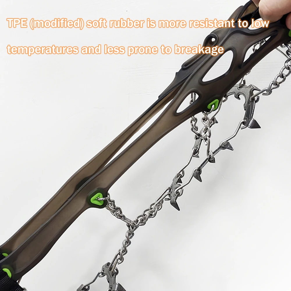 BRS 클로우 그립 부츠 커버 아이스 그리퍼 22개 톱니 스노우 스파이크 야외 겨울 하이킹 등산용 크램폰 클리츠 체인 스파이크 신발용