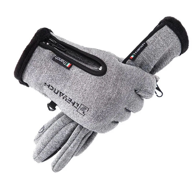 Winter Men Women Plus Velvet Warm Windproof Touch Screen Skiing Mitten Outdoor Sport Fitness Non-slip Bike Cycling Glove C57