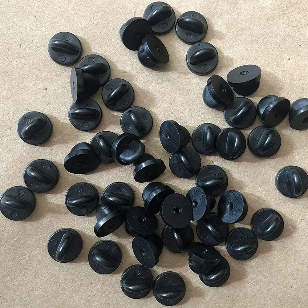 Badge Parts Badge Pin Button Making Supplies Jewelry Findings 50pcs Rubber Brooch Bukle Button Clasp Pin Backs Clutch Care Cap Nail Tie Back Stoppers Squeeze Badge Holder Jewelry Accessories